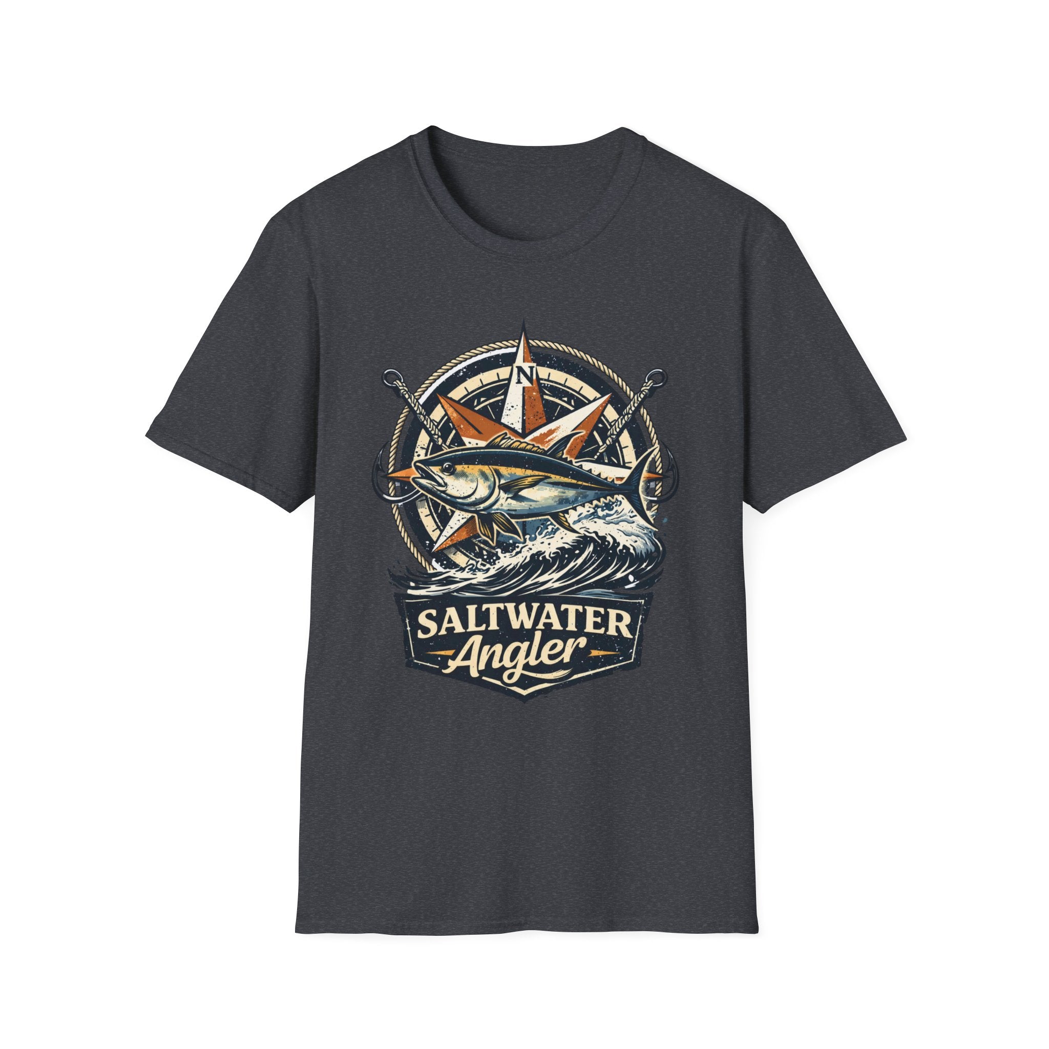 Saltwater Angler badge T-Shirt