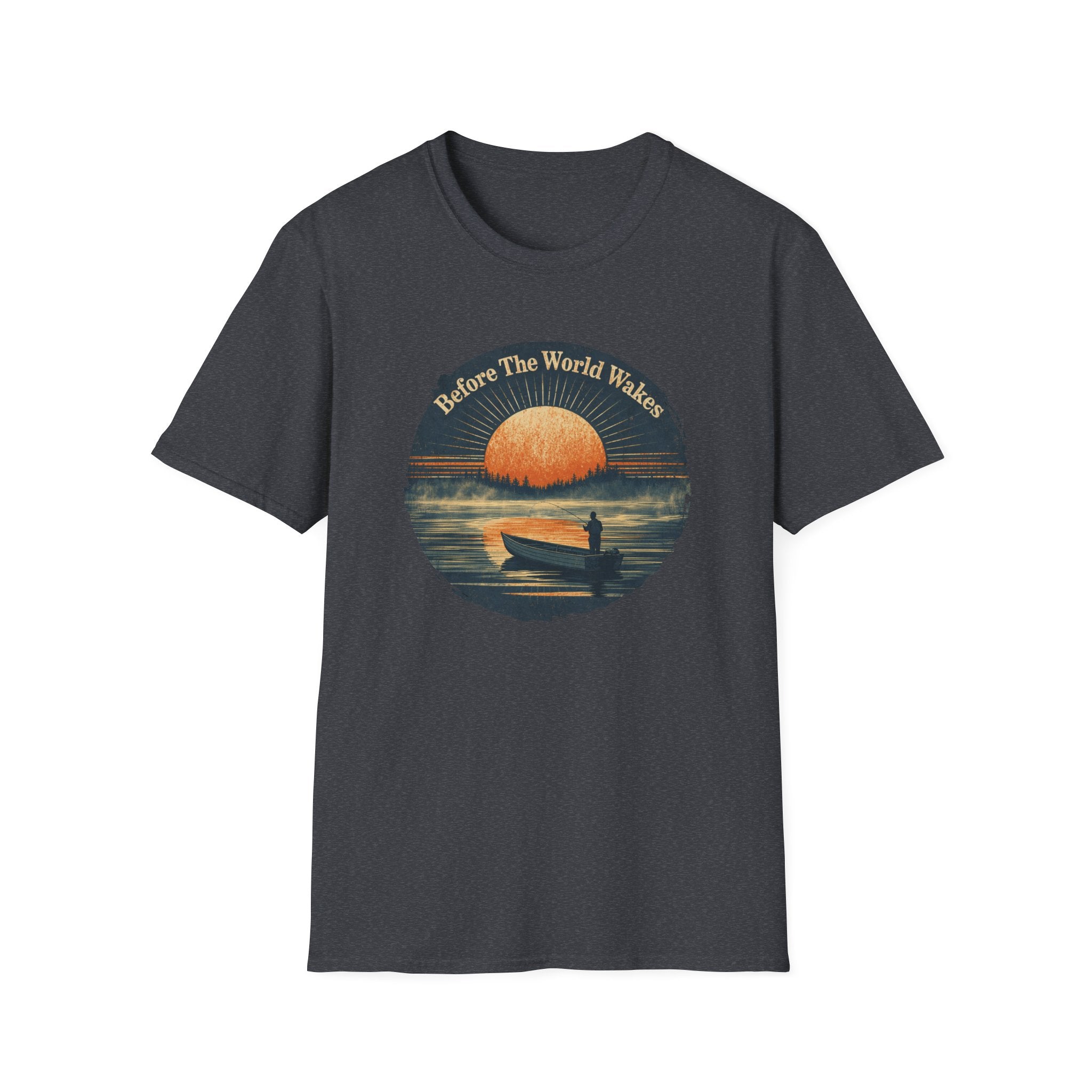 "Before The World Wakes" fishing T-shirt