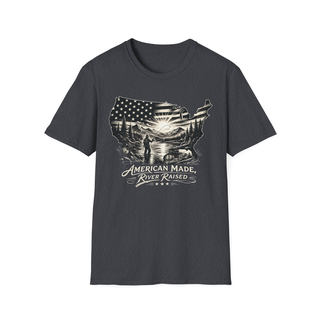 American Made River Raised fishing T-Shirt