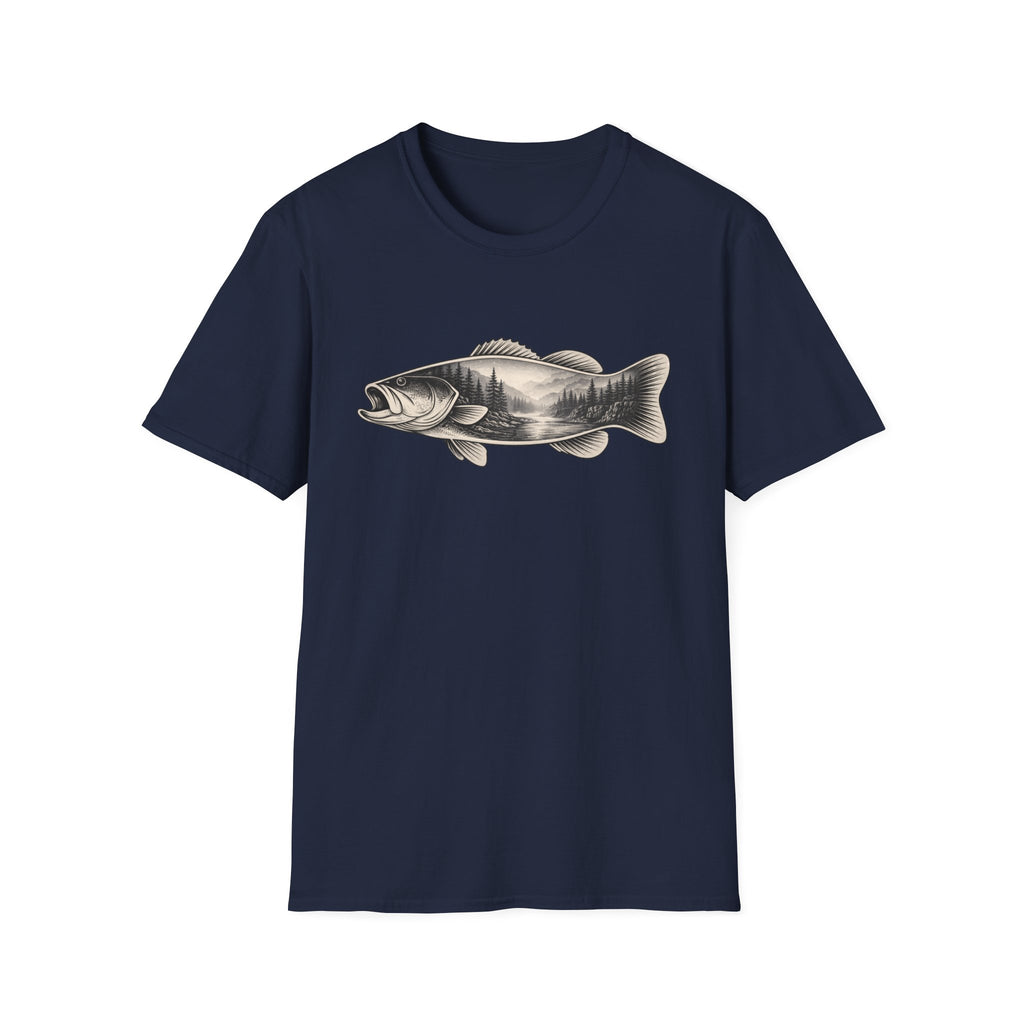 Bass, river silhouette T-Shirt