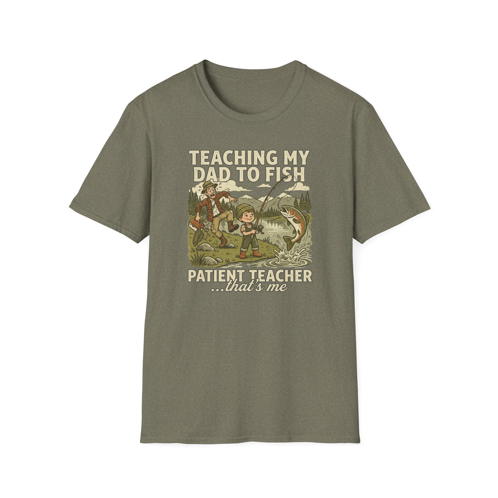 "Teaching My Dad to Fish, Fishing T-Shirt