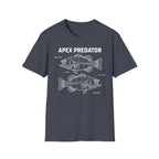 Apex Predator Bass T-Shirt — Fishing Lure Diagram Tee
