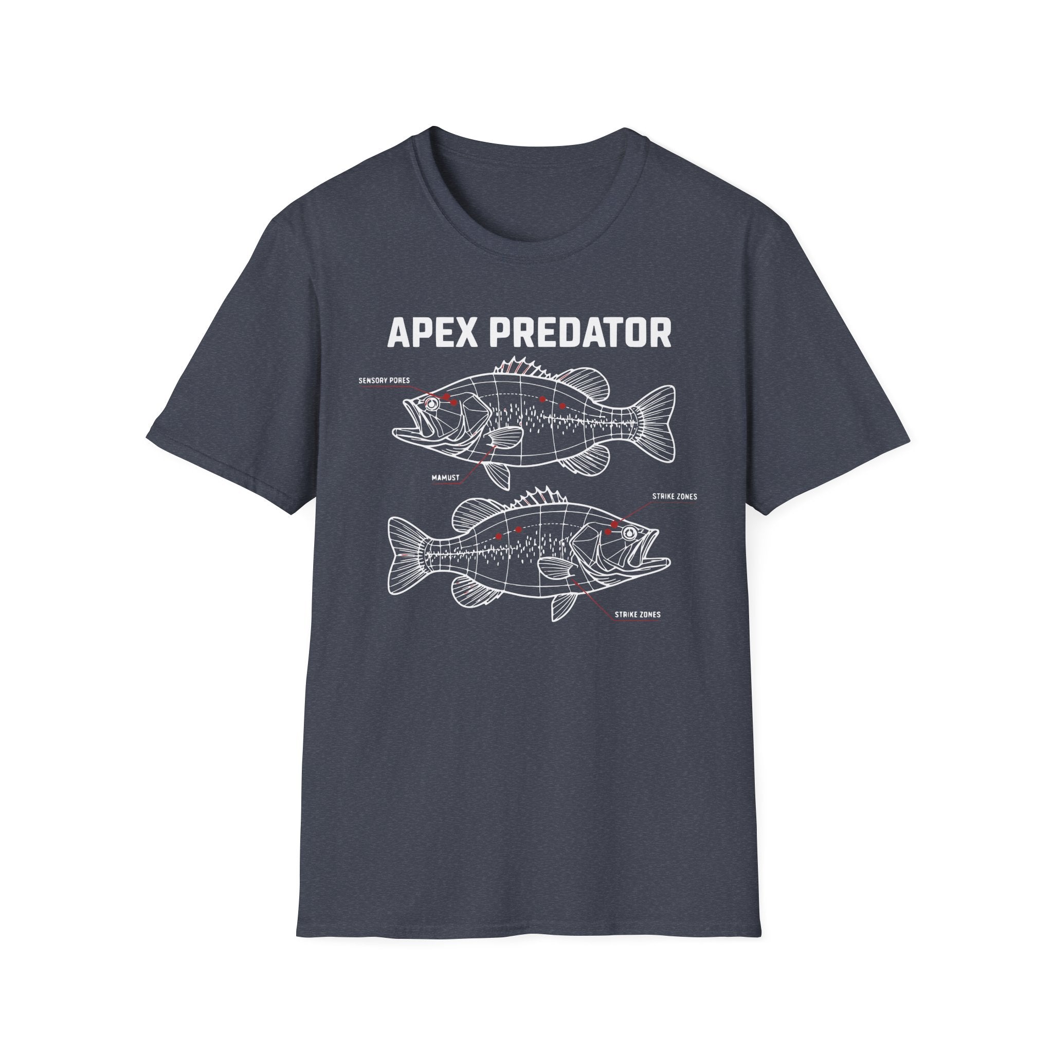 Apex Predator Bass T-Shirt — Fishing Lure Diagram Tee