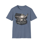 American Made, River Raised, Flag Fishing T-shirt
