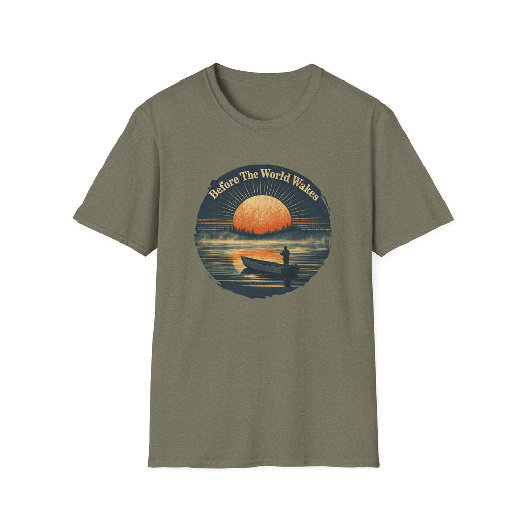 "Before The World Wakes" fishing T-shirt