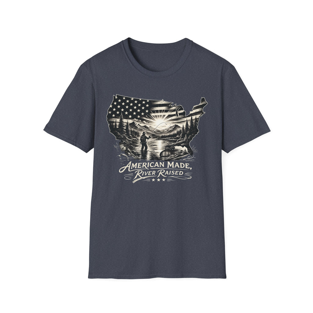 American Made River Raised fishing T-Shirt