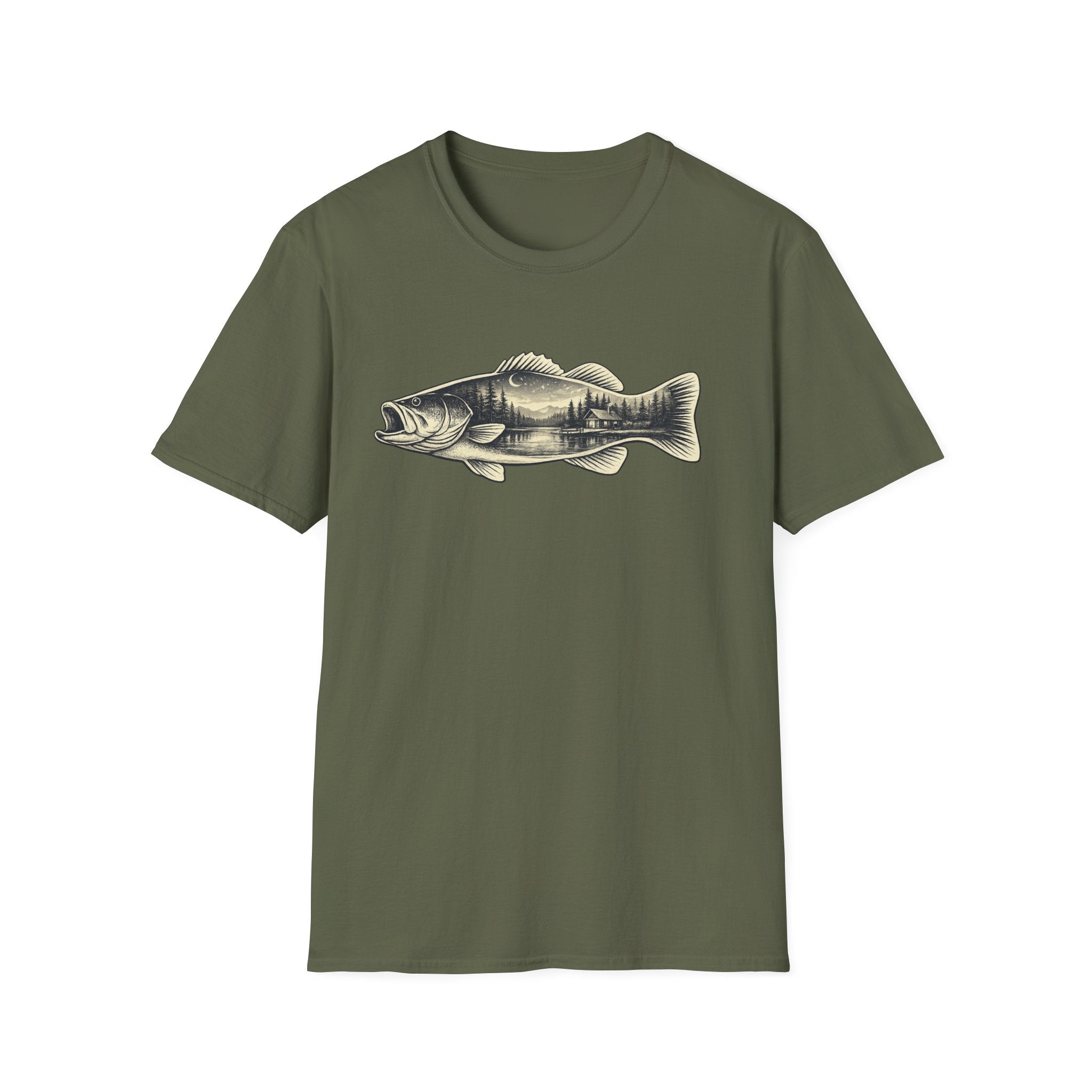 Bass, scenic silhouette Graphic T-Shirt