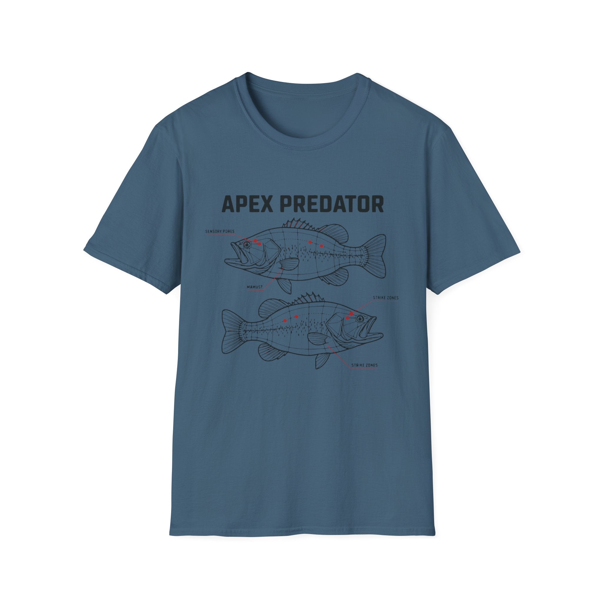 Apex Predator Bass T-Shirt — Fishing Lure Diagram Tee