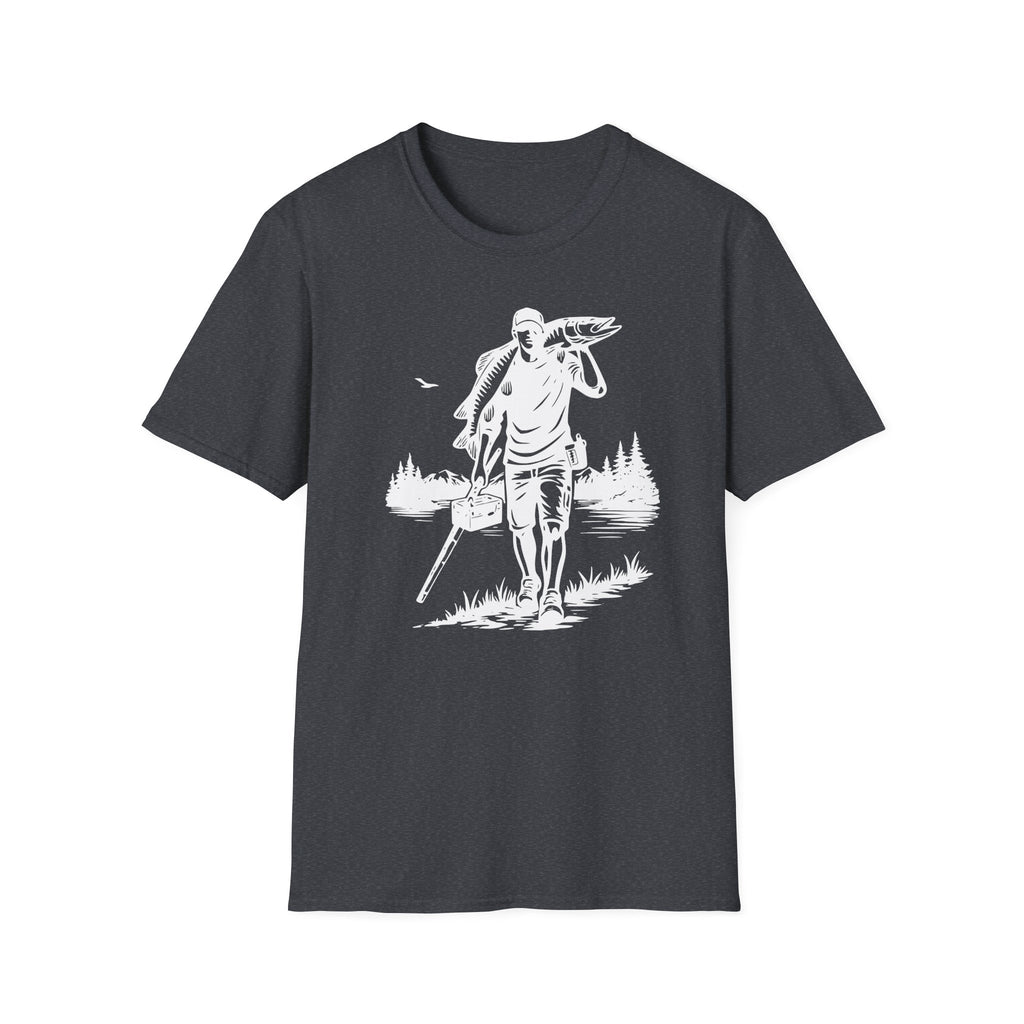 Angler caring Musky Silhouette Design T-shirt