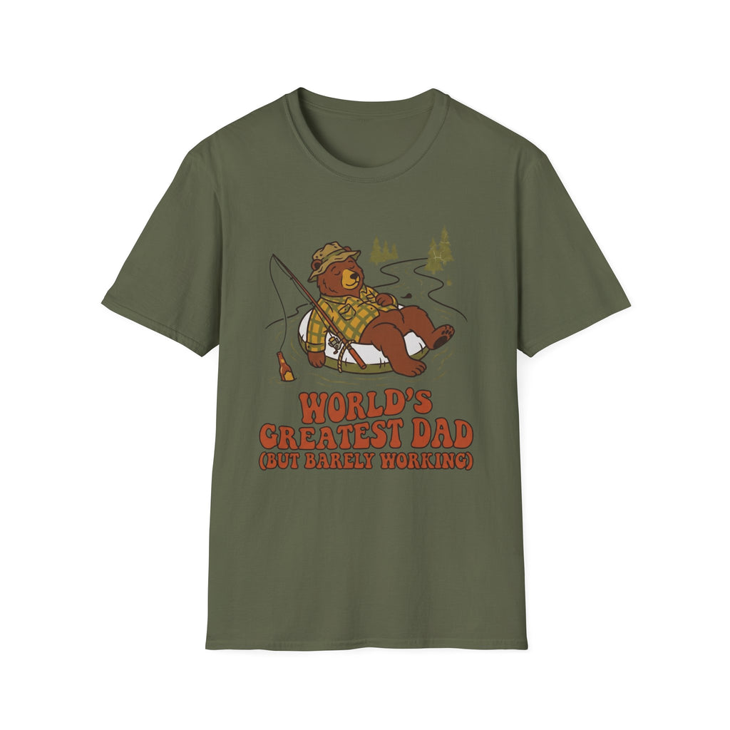 "World's Greatest Dad" Lazy Fisherman T-shirt