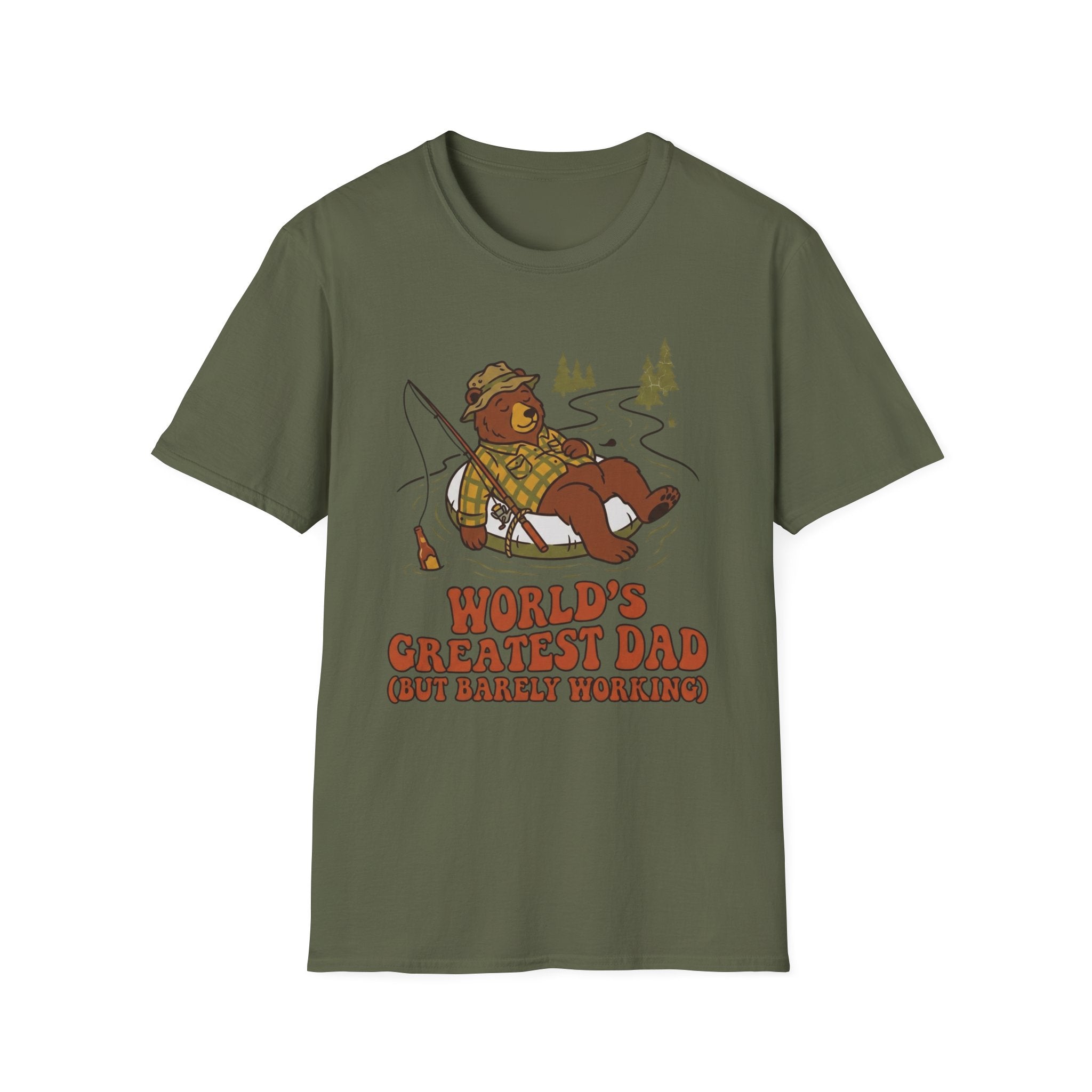 "World's Greatest Dad" Lazy Fisherman T-shirt