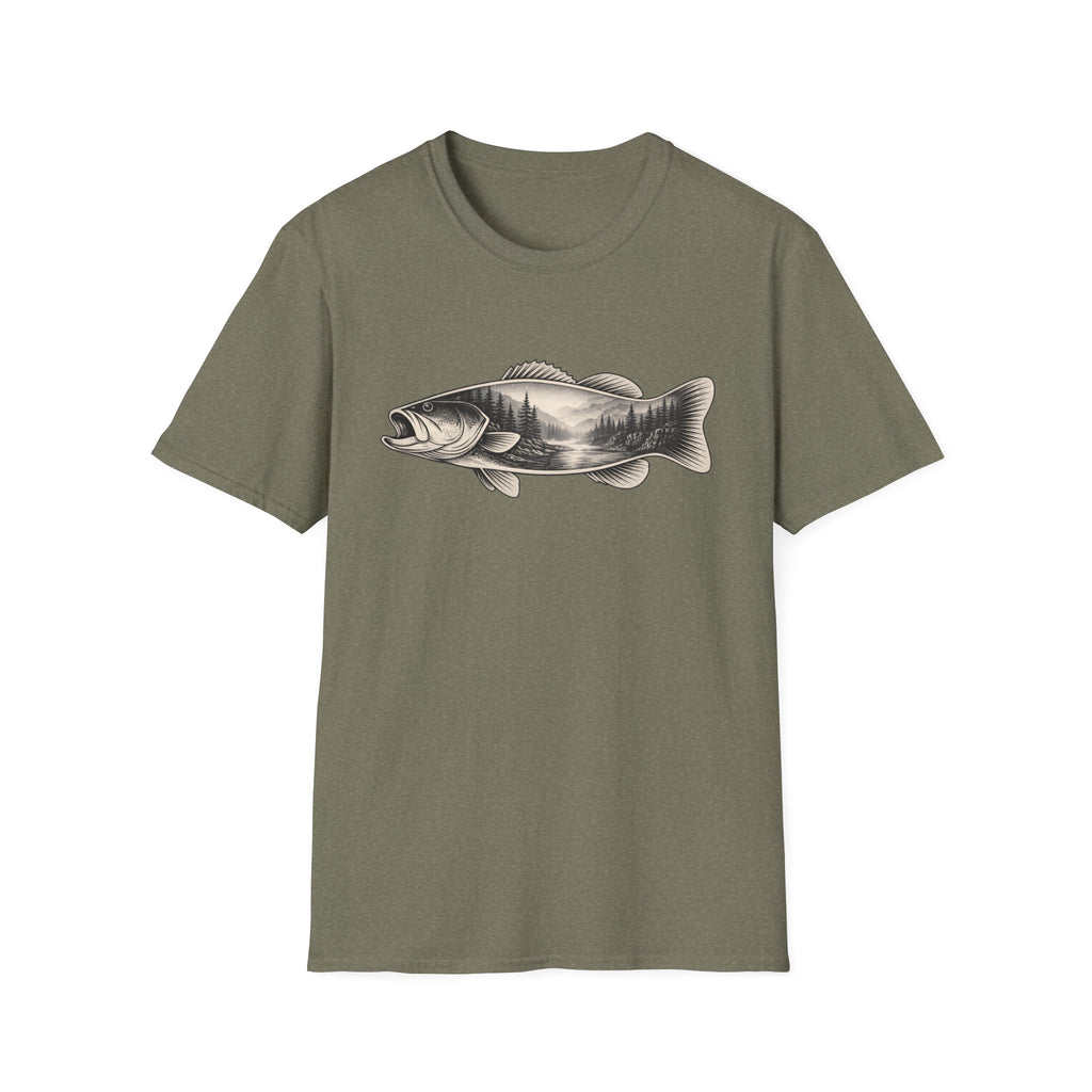 Bass, river silhouette T-Shirt