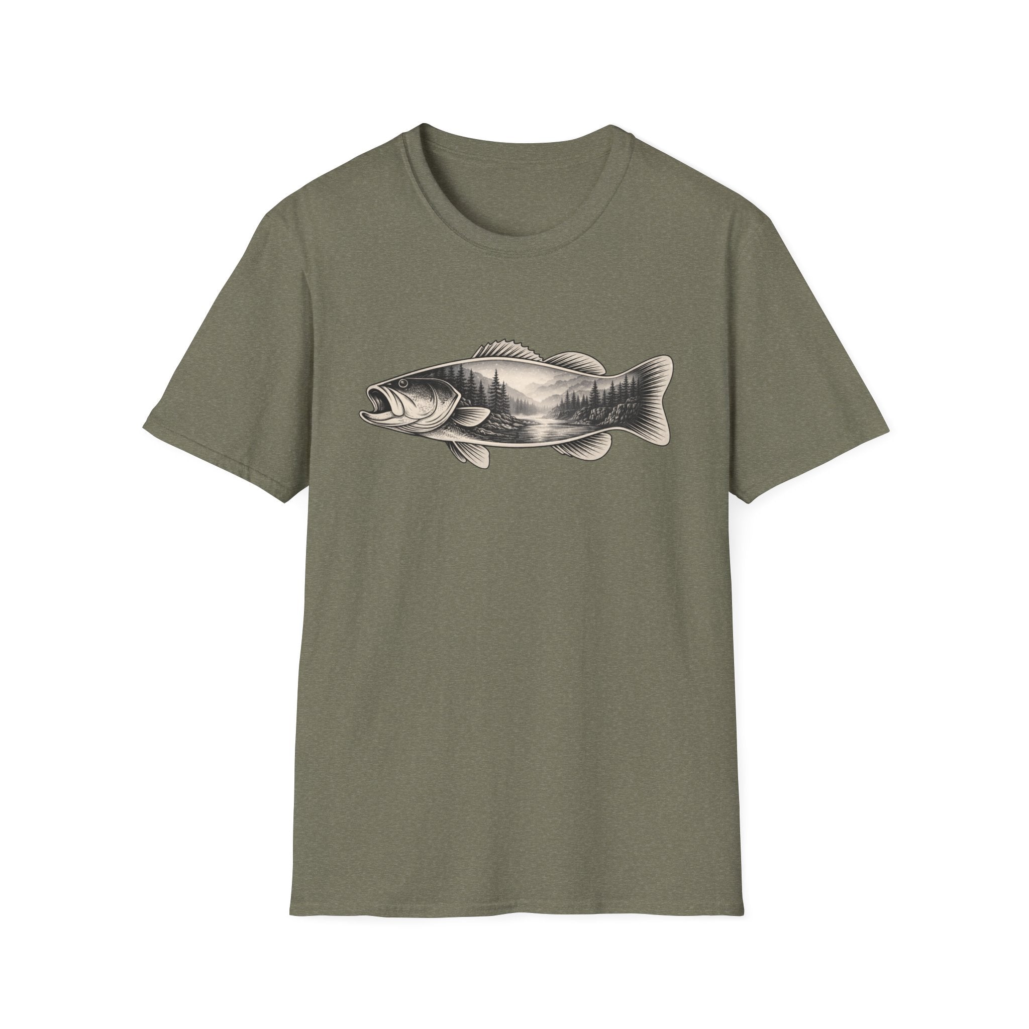 Bass, river silhouette T-Shirt