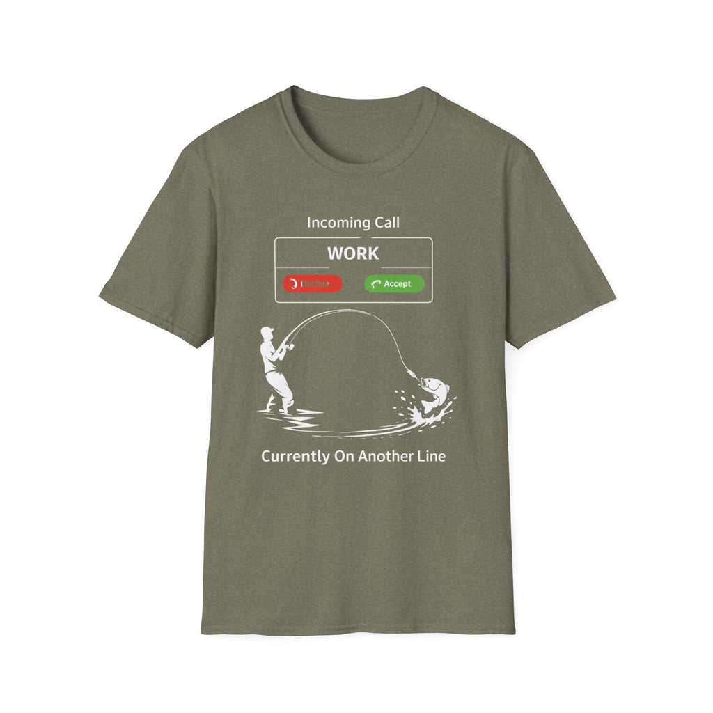 "Currently On Another line" Fishing T-shirt