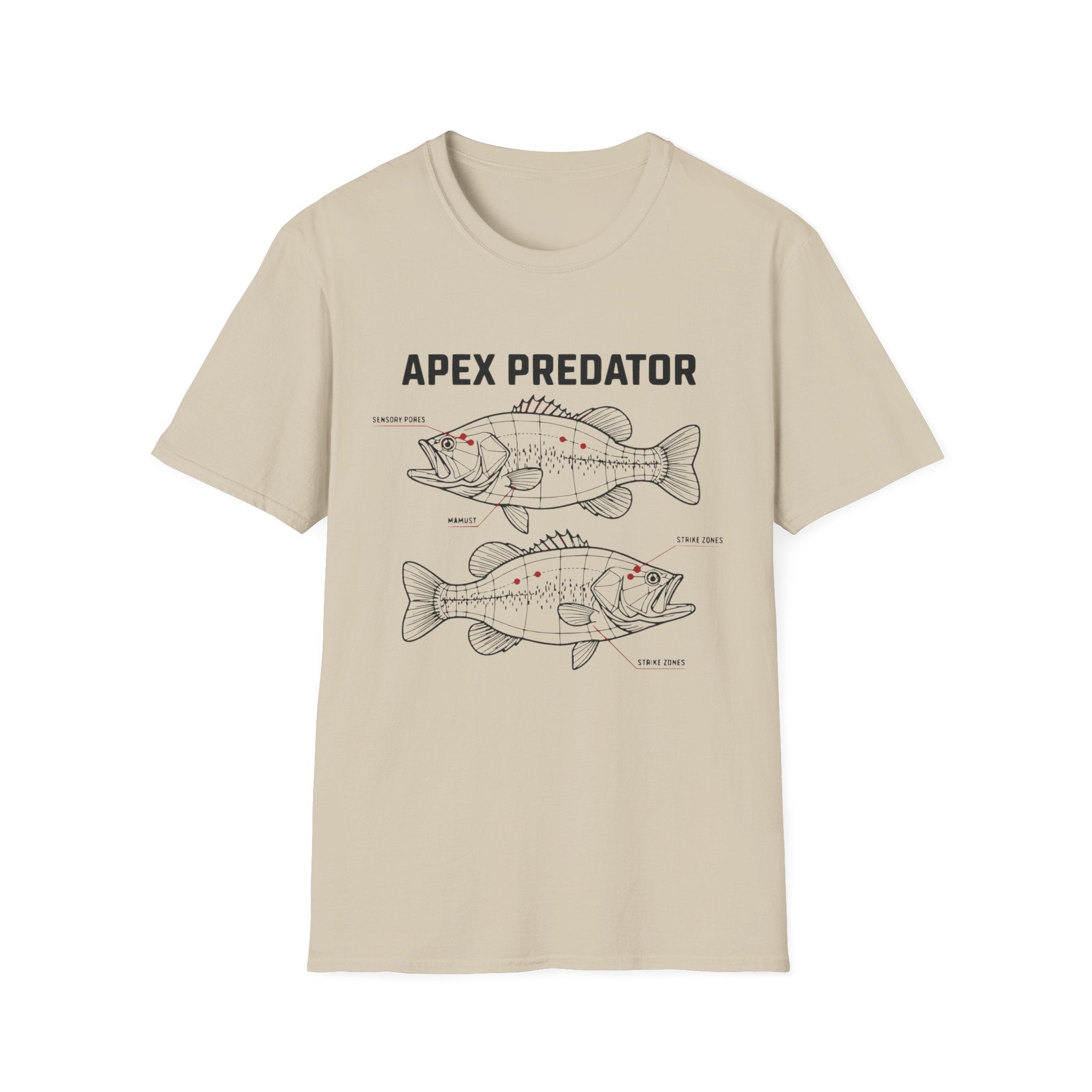 Apex Predator Bass T-Shirt — Fishing Lure Diagram Tee