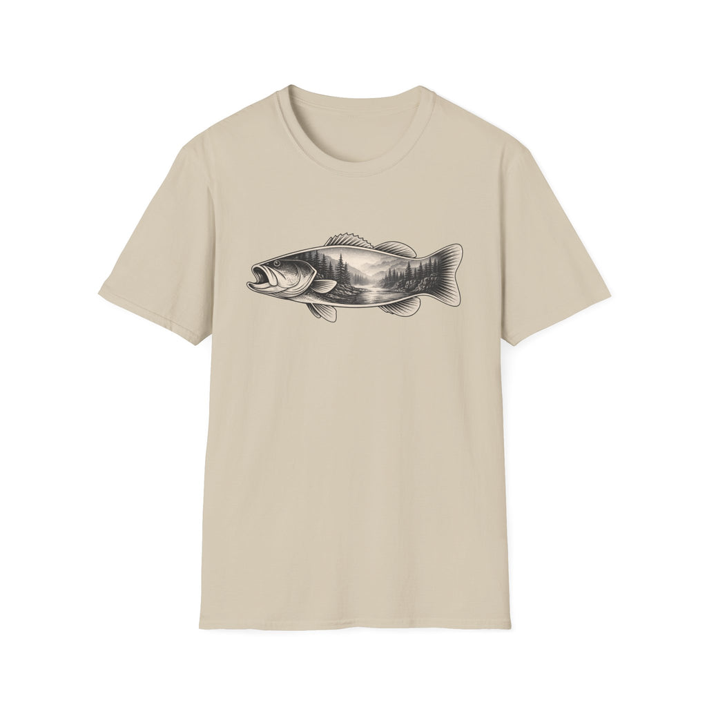 Bass, river silhouette T-Shirt