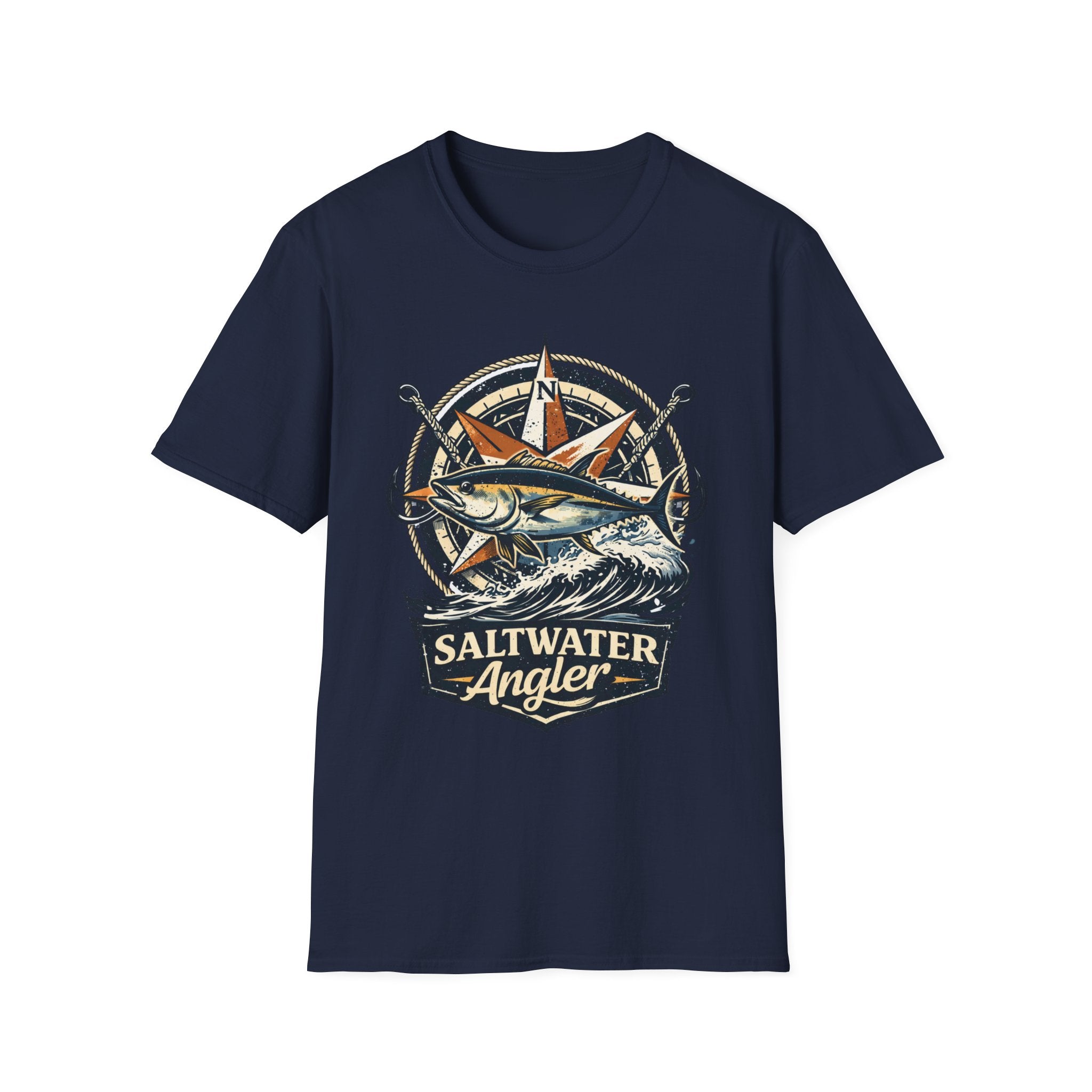 Saltwater Angler badge T-Shirt