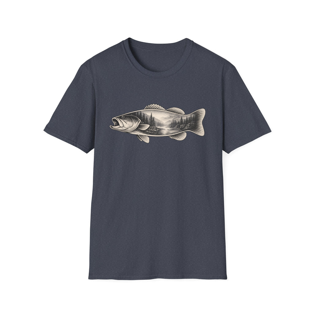 Bass, river silhouette T-Shirt