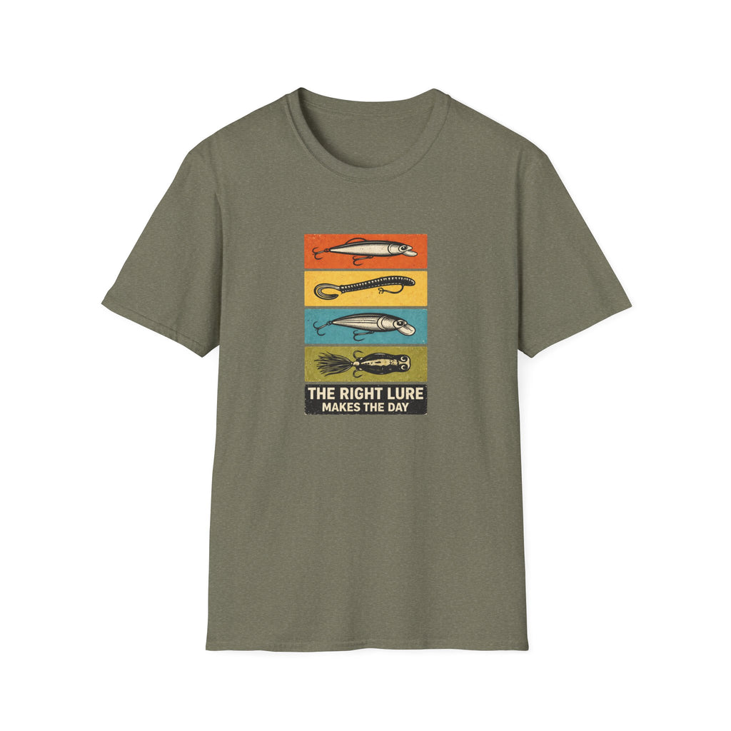 "The Right Lure Makes the Day" Fishing T-Shirt