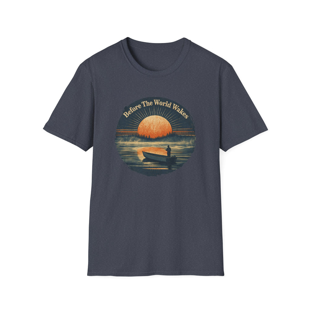 "Before The World Wakes" fishing T-shirt