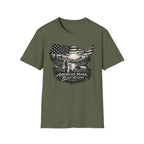 American Made, River Raised, Flag Fishing T-shirt