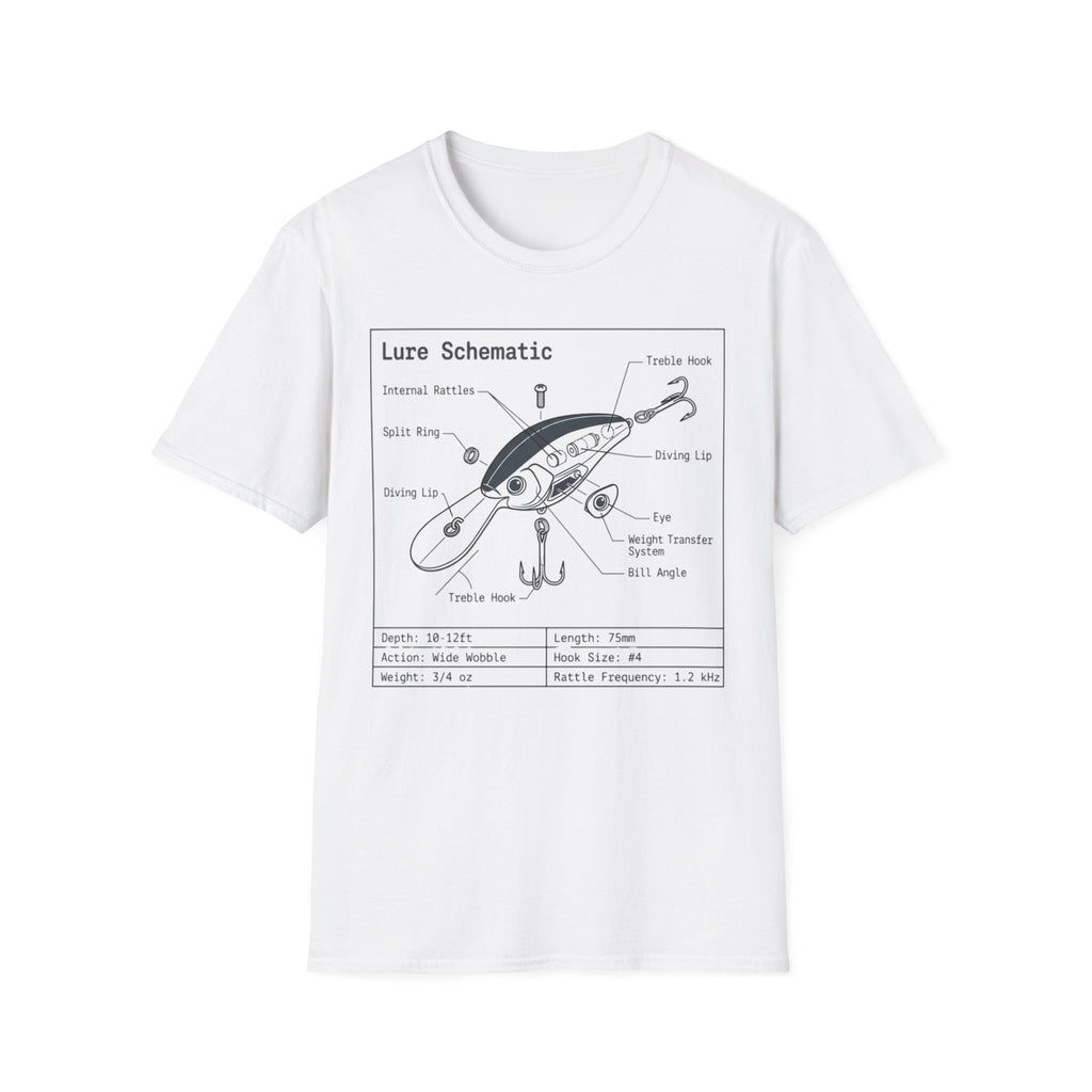 Fishing Lure Schematic T-Shirt