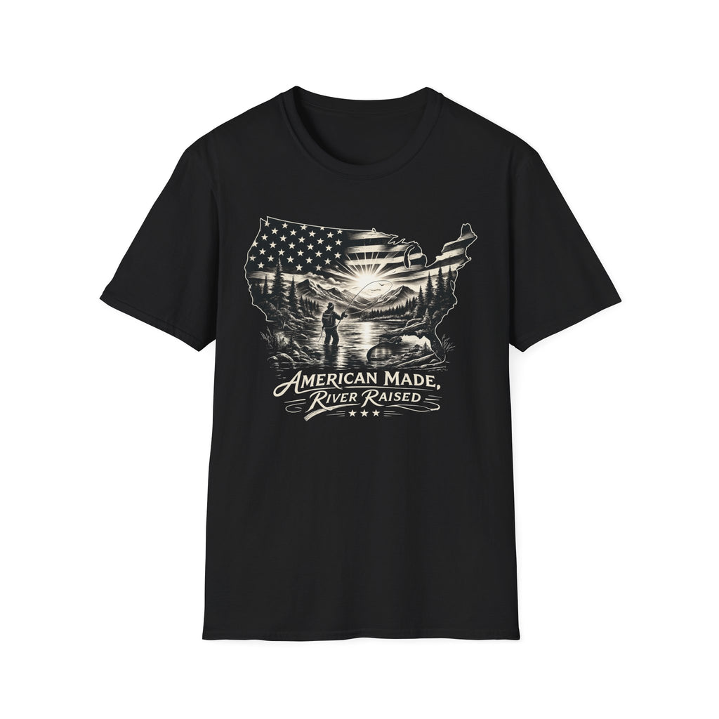 American Made River Raised fishing T-Shirt