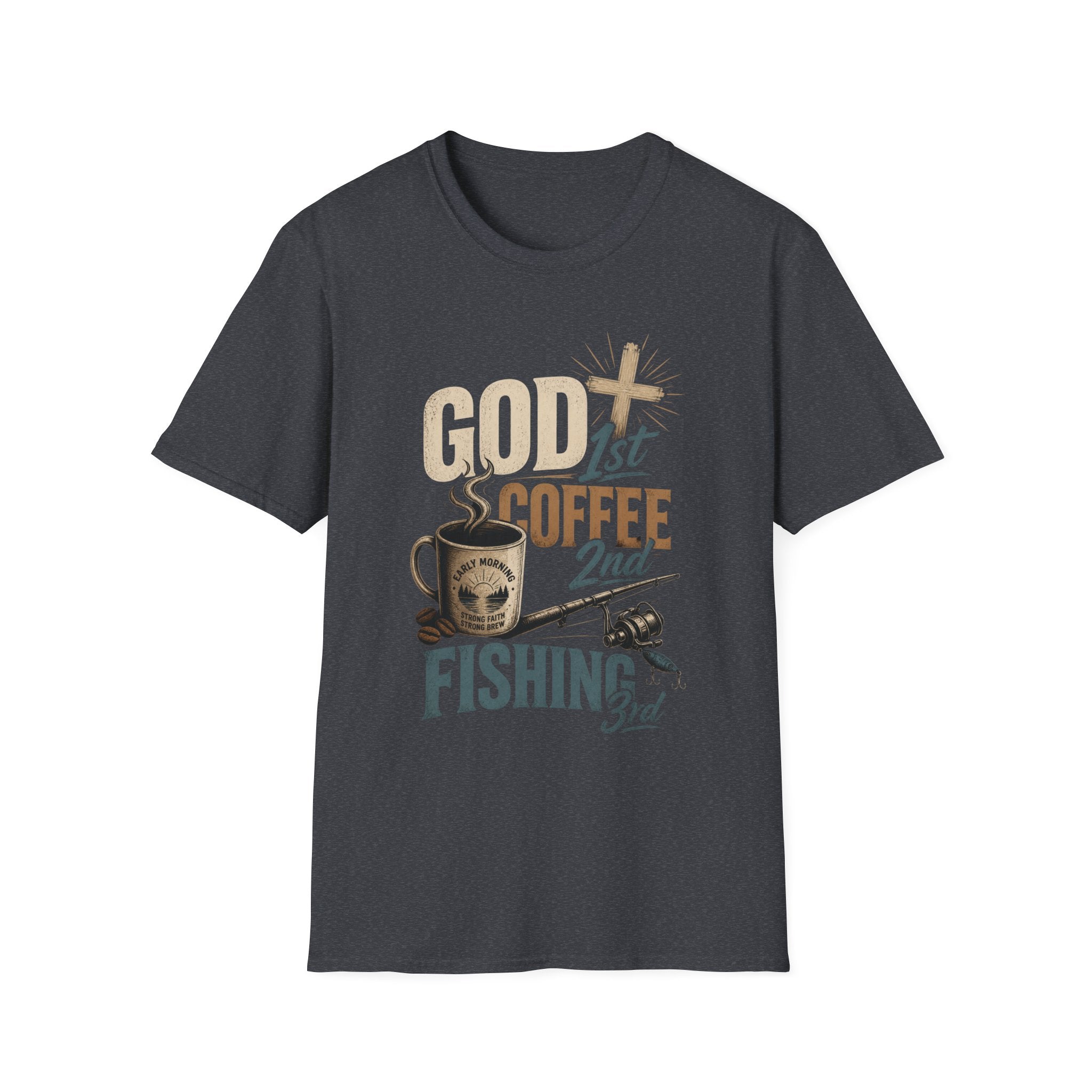 God 1st Coffee 2nd Fishing 3rd T-Shirt