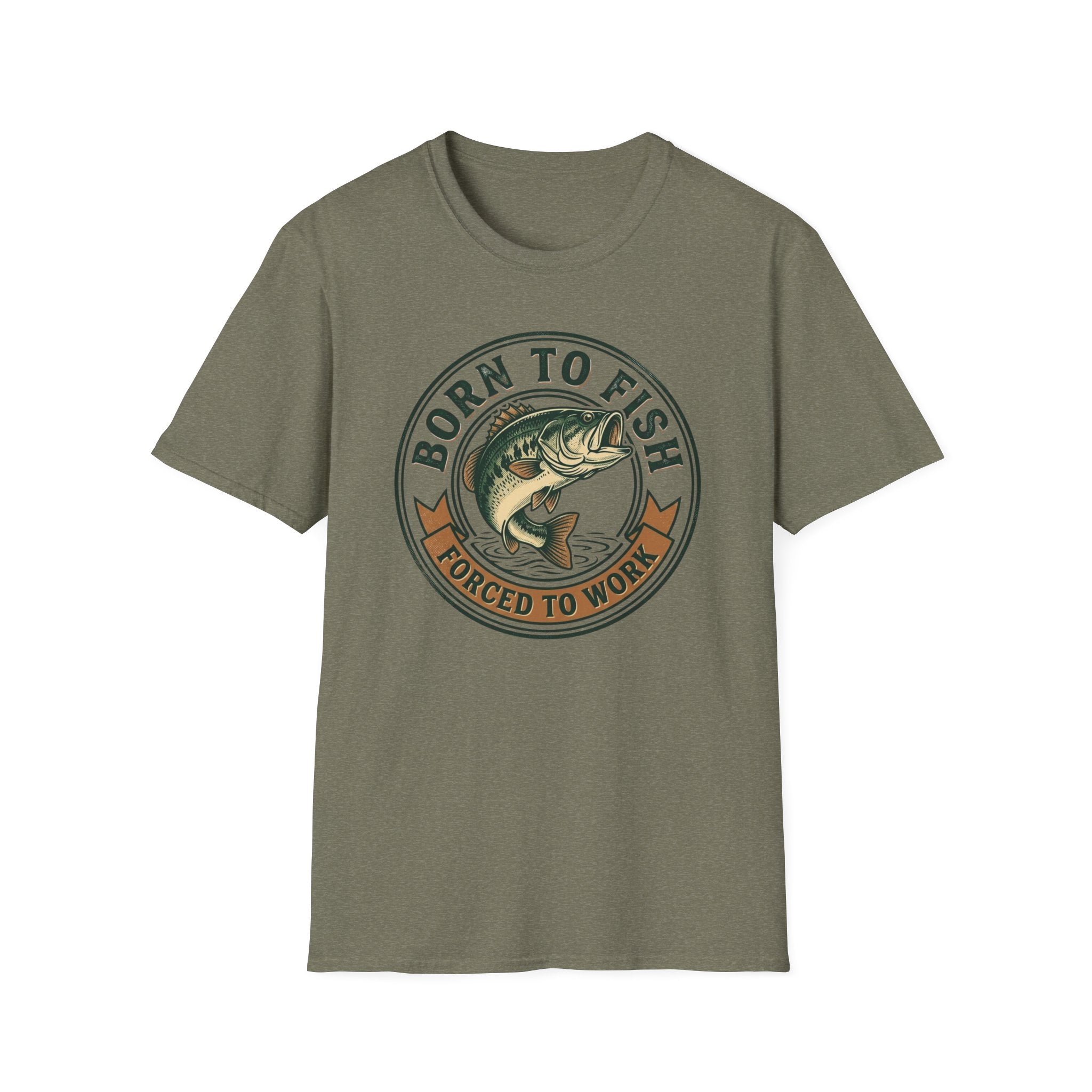 "Born to Fish, Forced to Work," Fishing T-Shirt