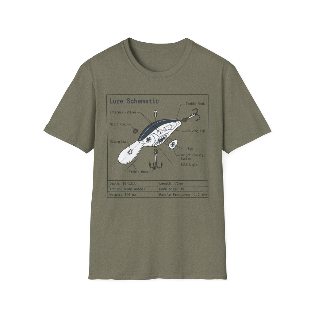 Fishing Lure Schematic T-Shirt