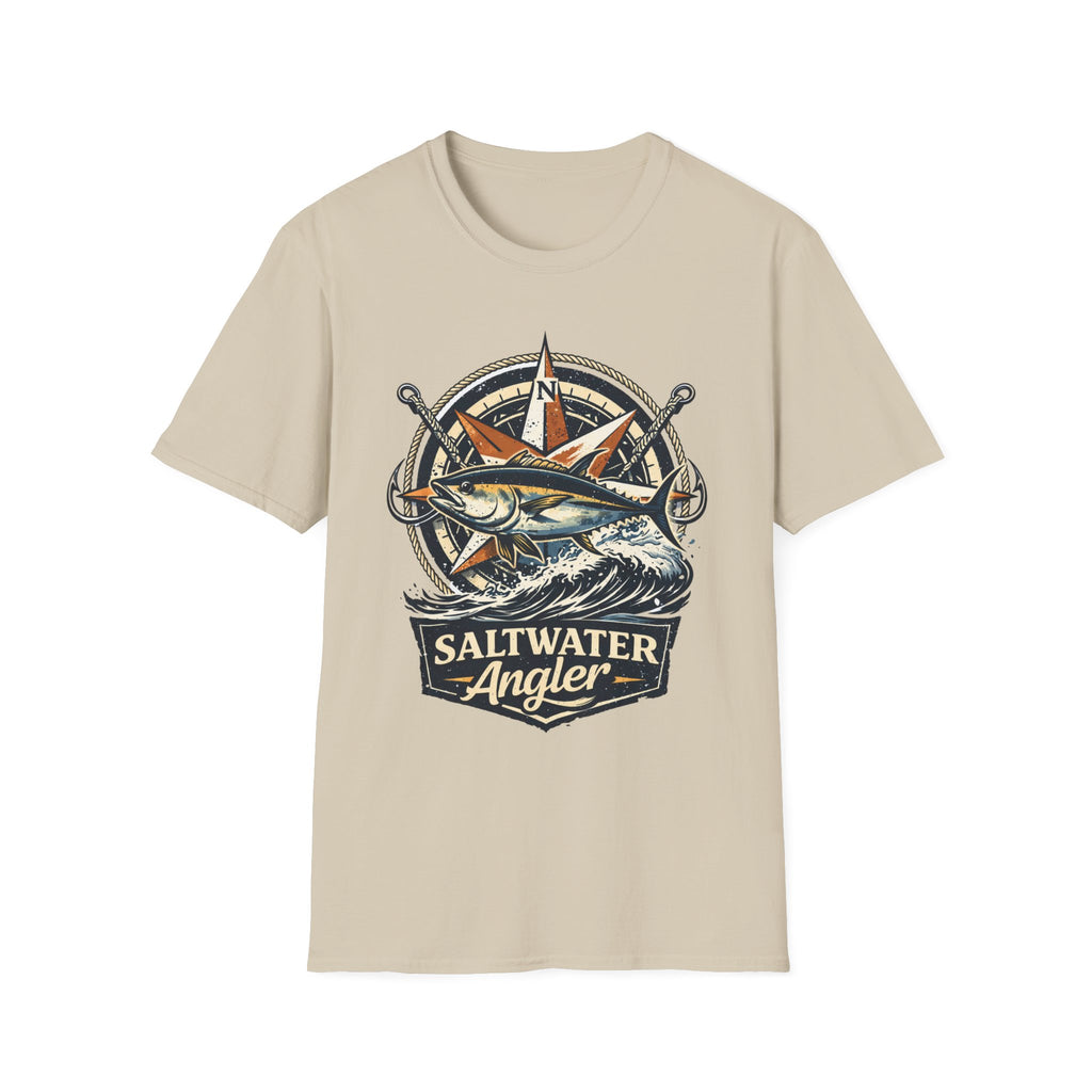 Saltwater Angler badge T-Shirt