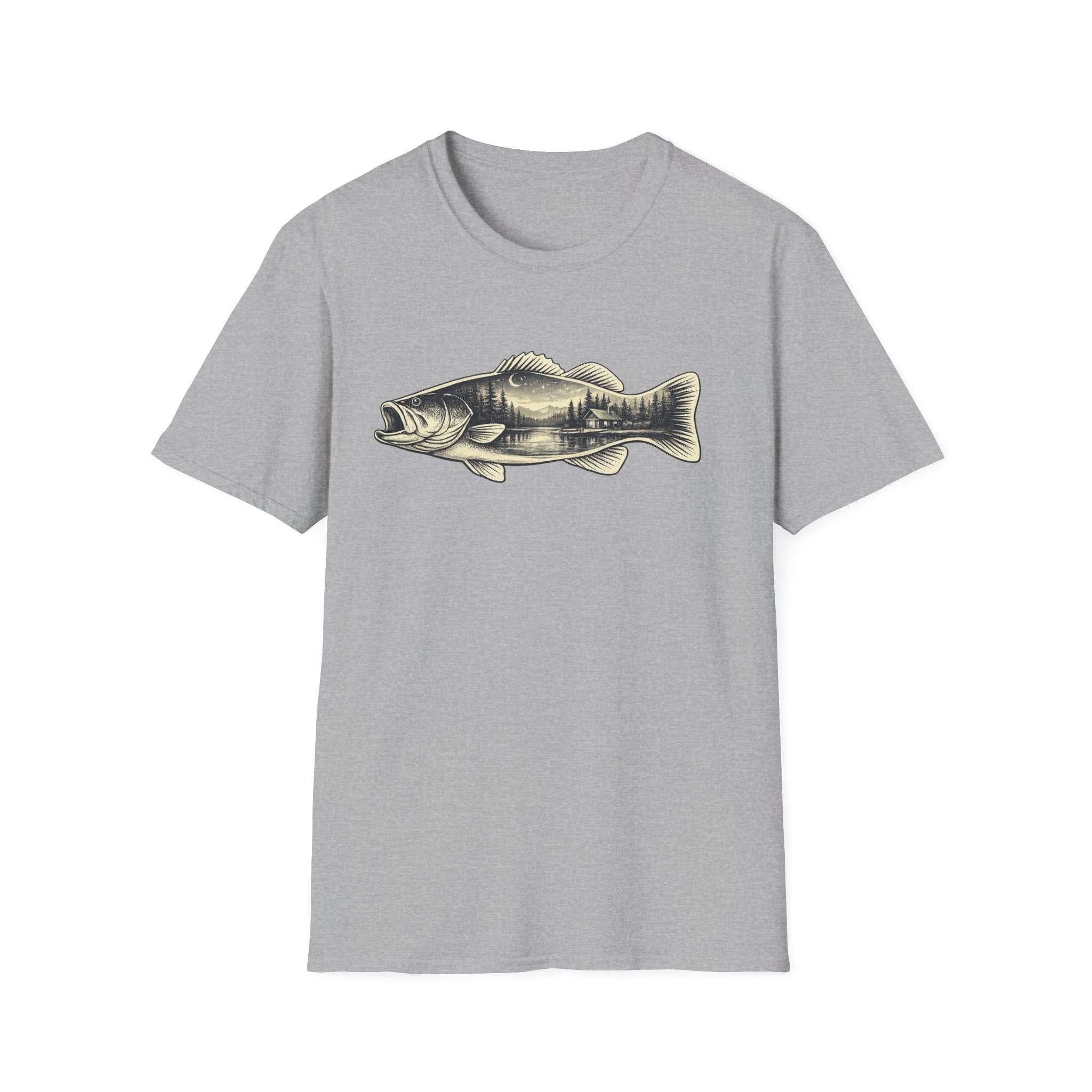Bass, scenic silhouette Graphic T-Shirt