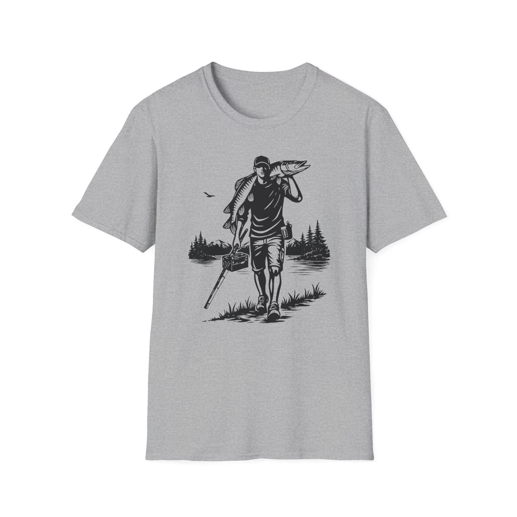 Angler caring Musky Silhouette Design T-shirt