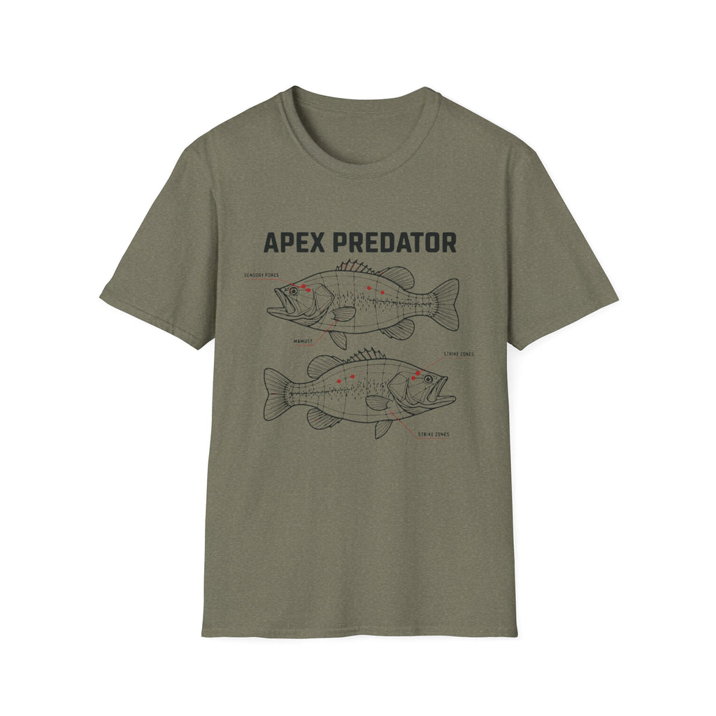 Apex Predator Bass T-Shirt — Fishing Lure Diagram Tee