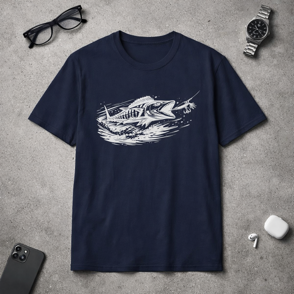 Striped Wahoo Fishing T-Shirt