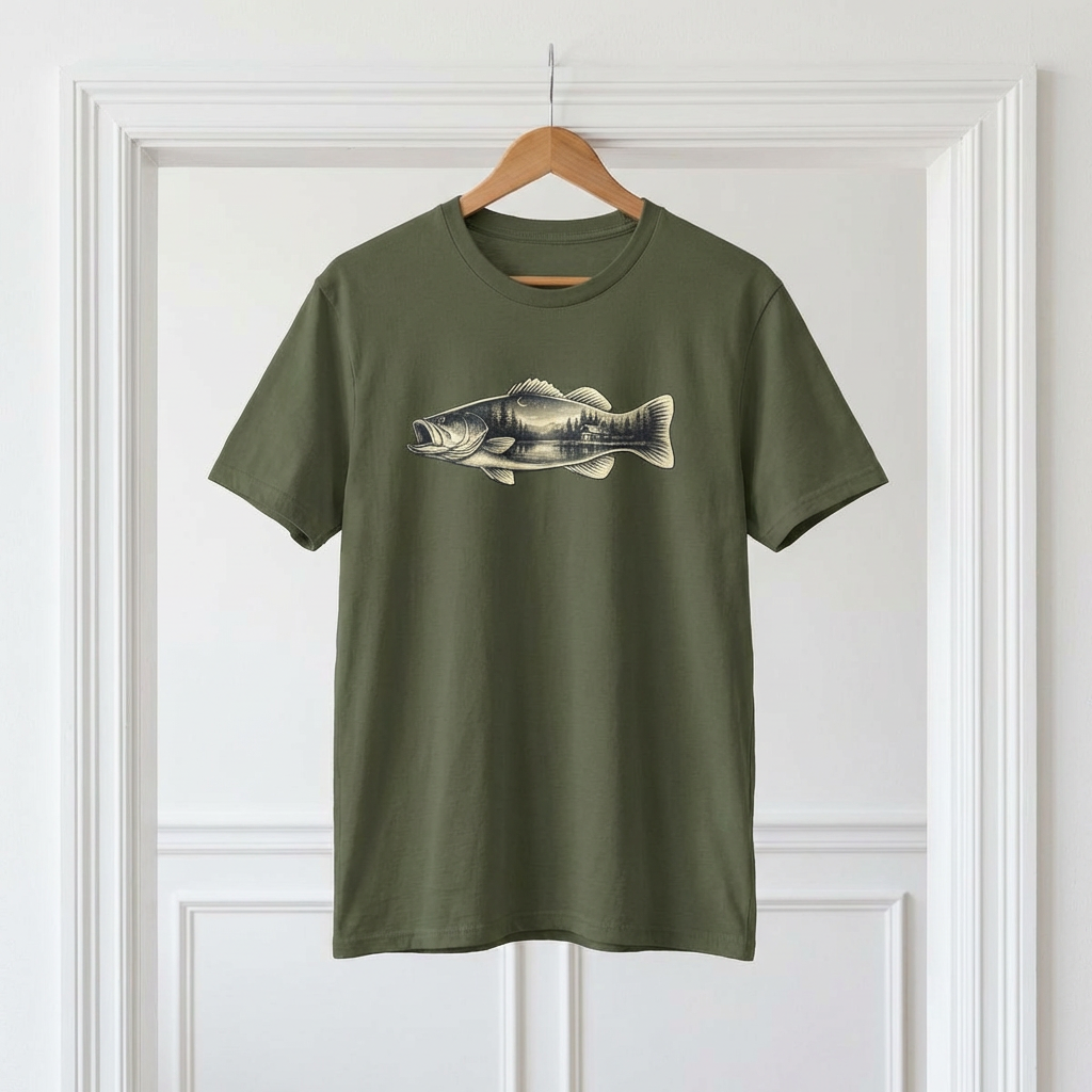 Bass, scenic silhouette Graphic T-Shirt