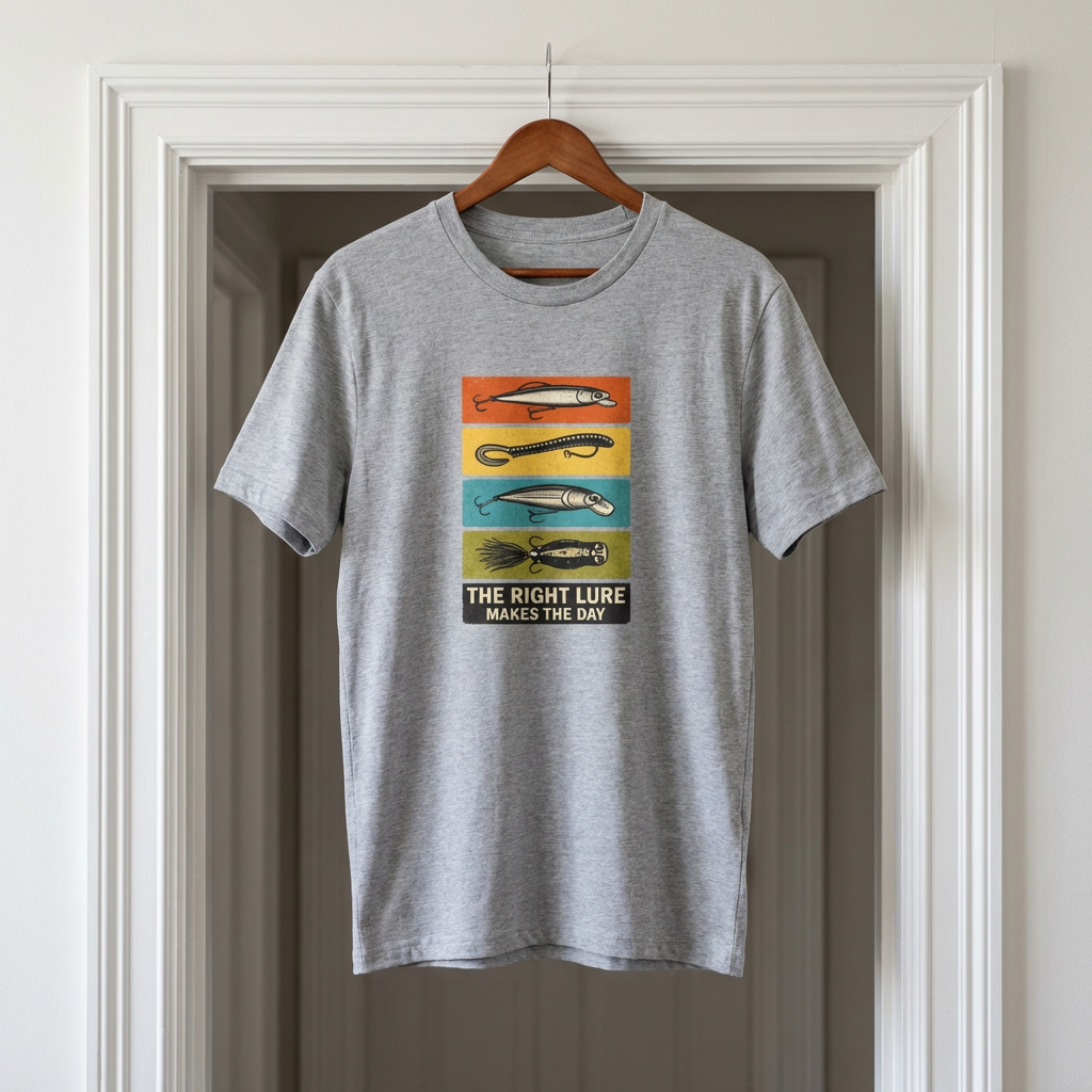 "The Right Lure Makes the Day" Fishing T-Shirt
