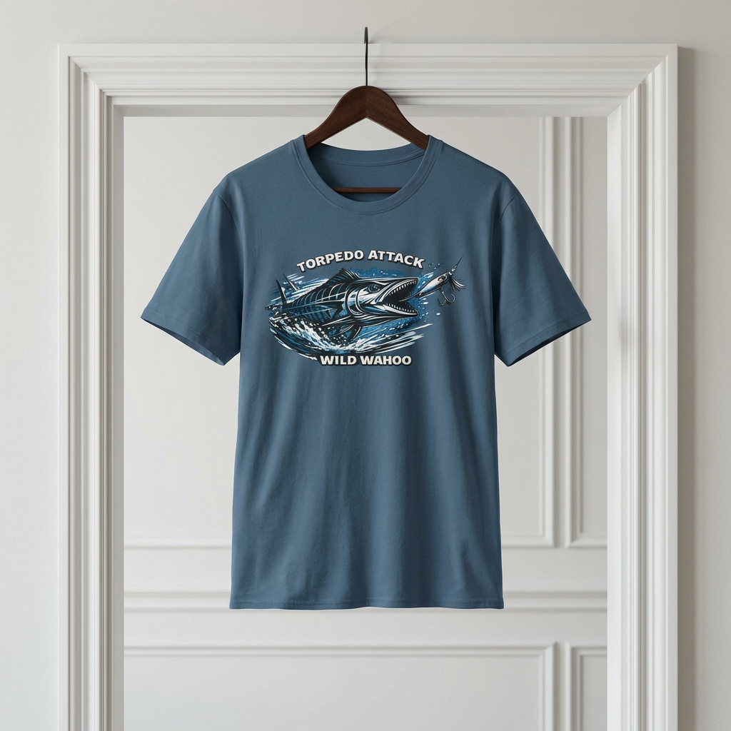 Wahoo Torpedo Attack fishing T-Shirt