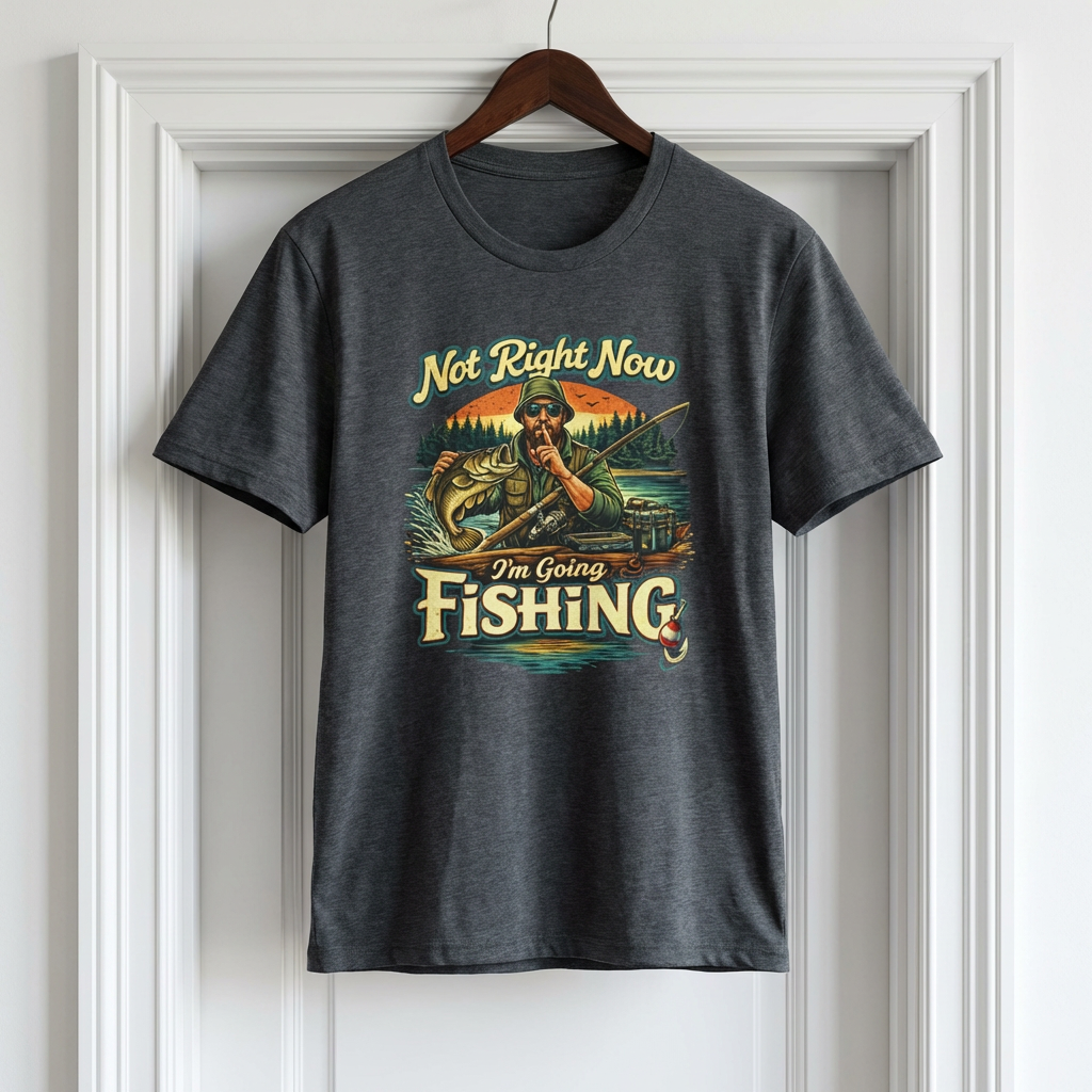 "Not Right Now I'm Going Fishing" T-shirt