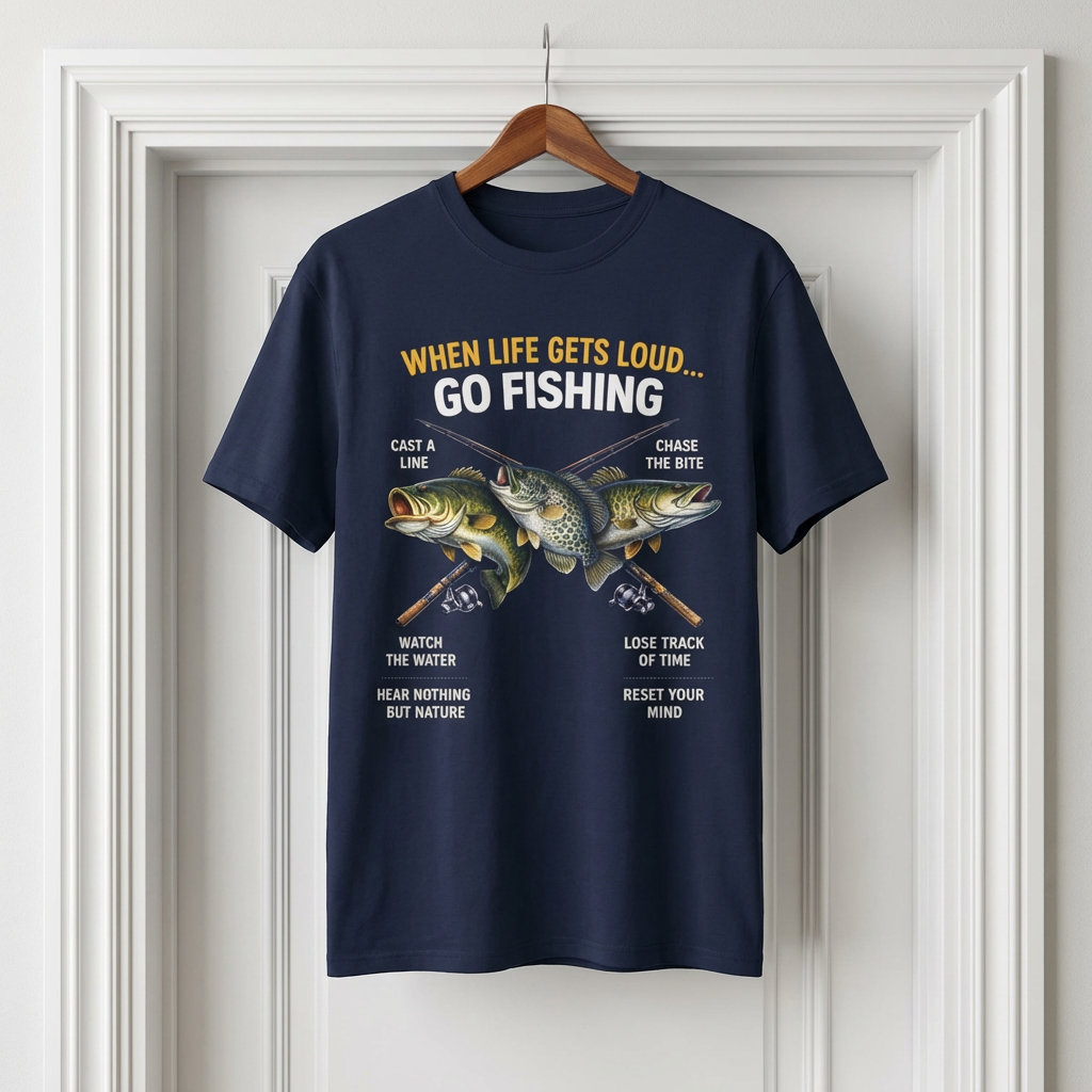 “When Life Gets Loud… Go Fishing” T-shirt