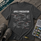 Apex Predator Bass T-Shirt — Fishing Lure Diagram Tee