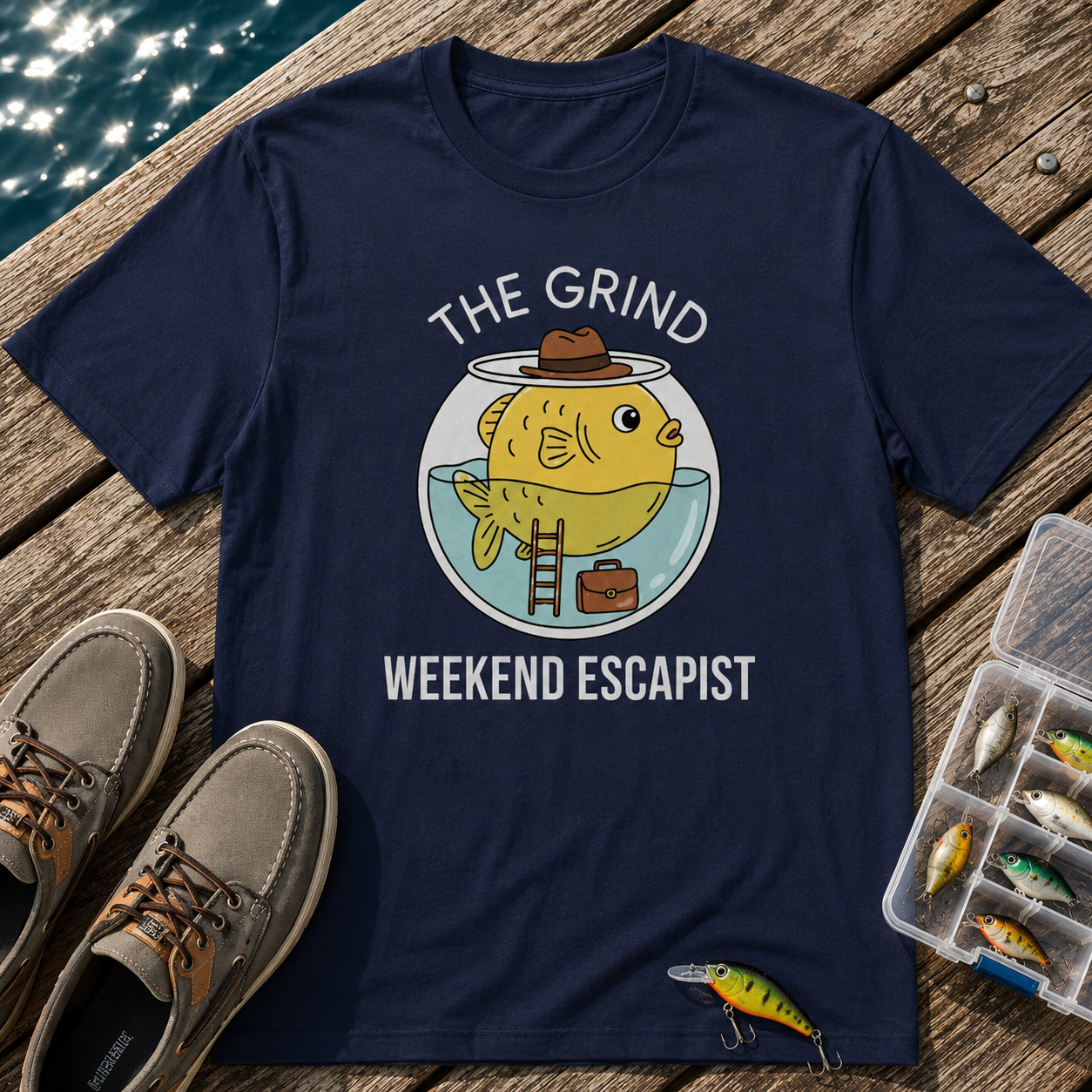 Weekend Escapist T-Shirt — The Grind Cute Fish Adventure Tee
