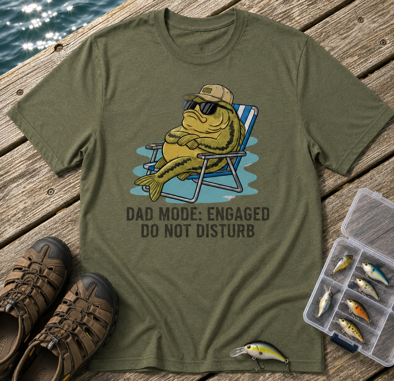 Dad Mode Engaged Fishing T-Shirt