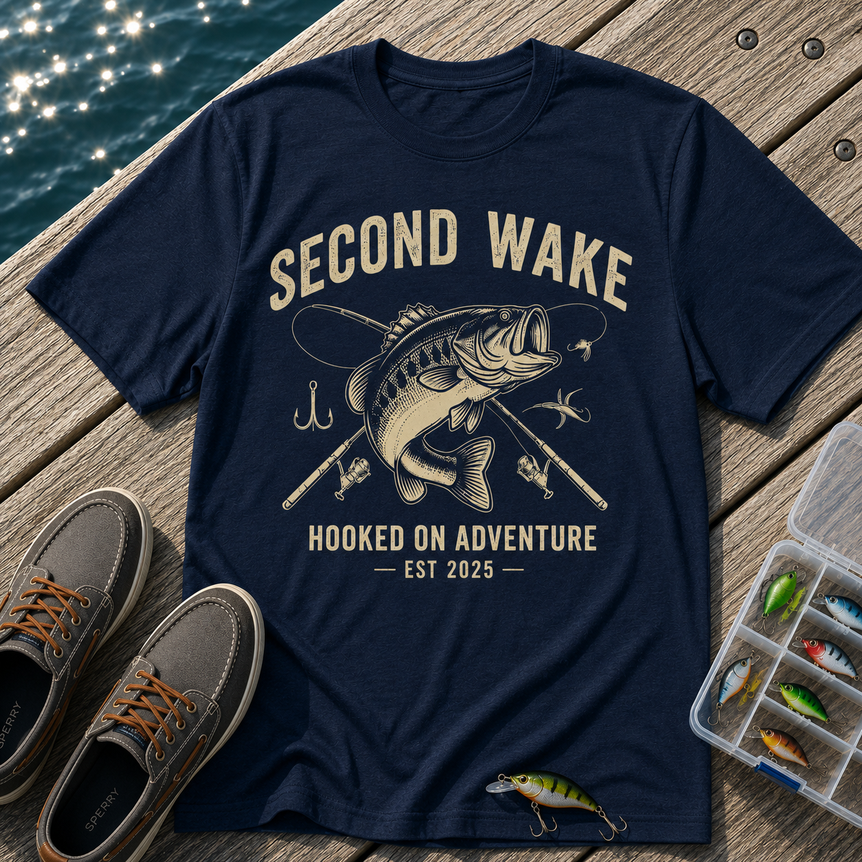 "Secoond Wake, Hooked on Adventure" T-shirt