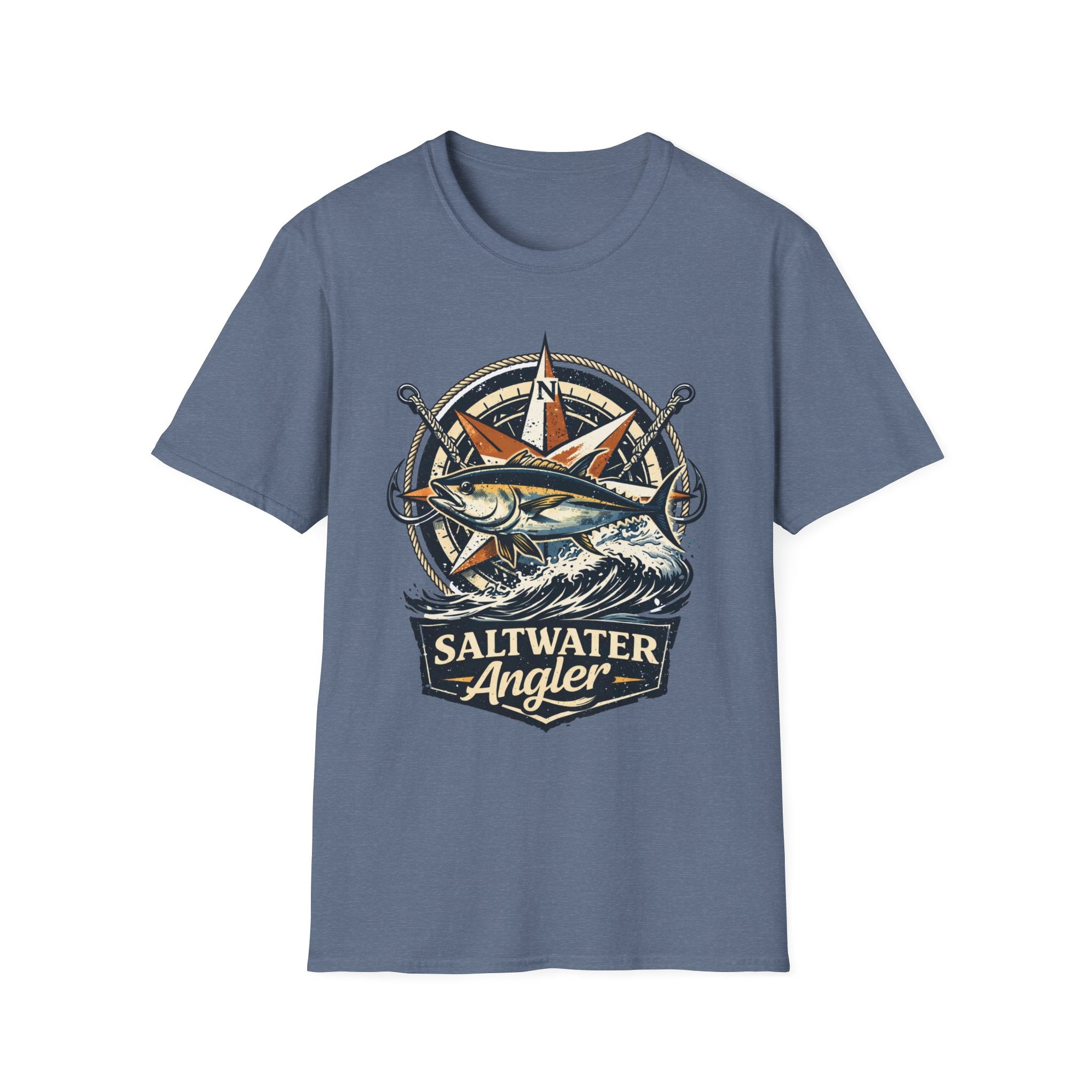 Saltwater Angler badge T-Shirt