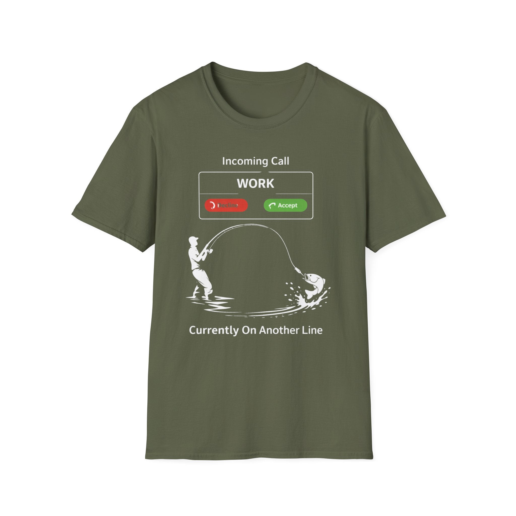 "Currently On Another line" Fishing T-shirt