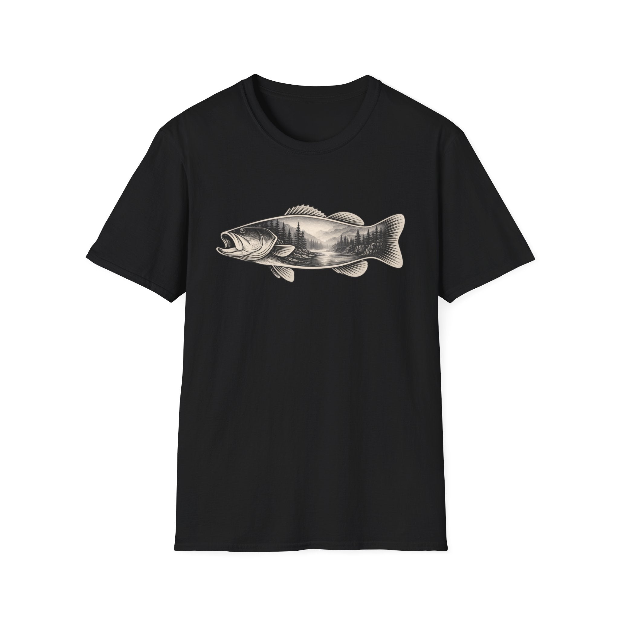 Bass, river silhouette T-Shirt