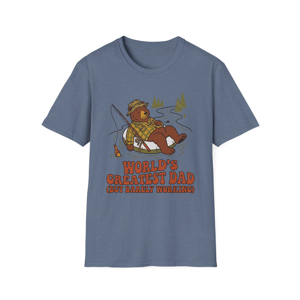 "World's Greatest Dad" Lazy Fisherman T-shirt