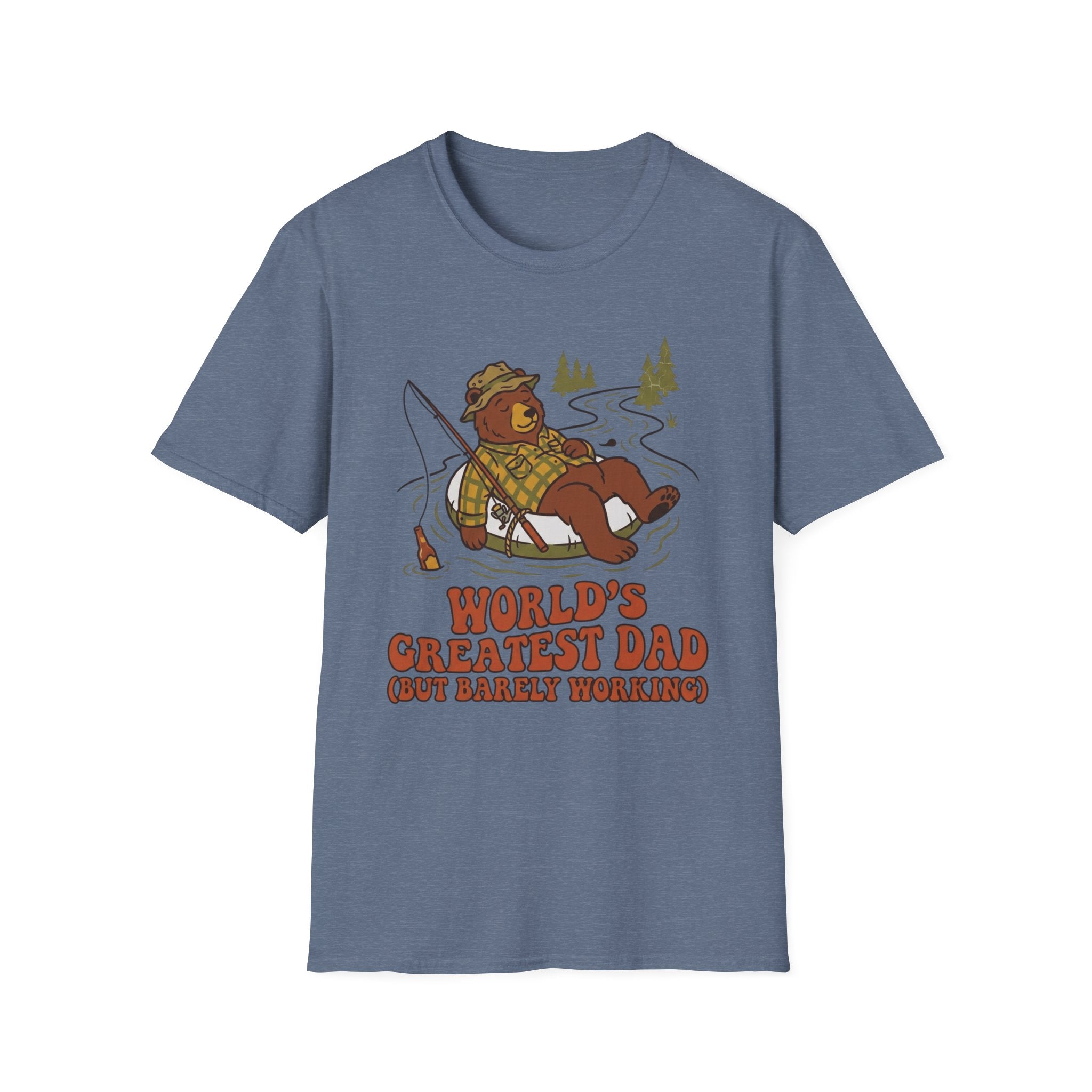 "World's Greatest Dad" Lazy Fisherman T-shirt