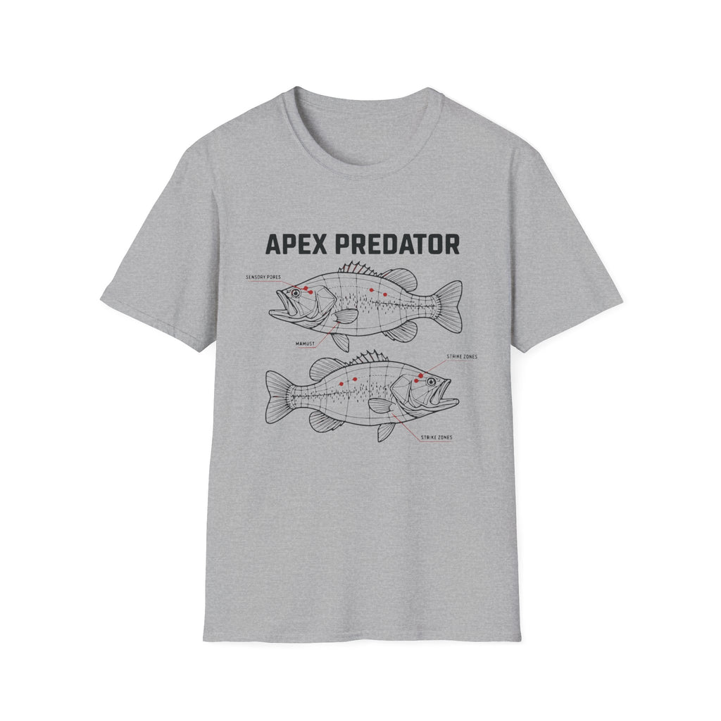 Apex Predator Bass T-Shirt — Fishing Lure Diagram Tee